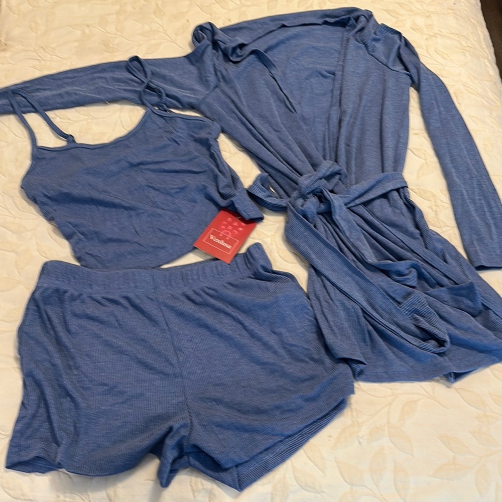 Blue Pajama Set with Soft Fabric and Coordinated Design